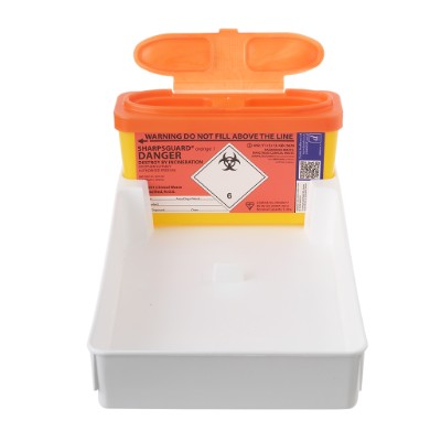 POUDS® 1l tray with SHARPSGUARD® orange 1