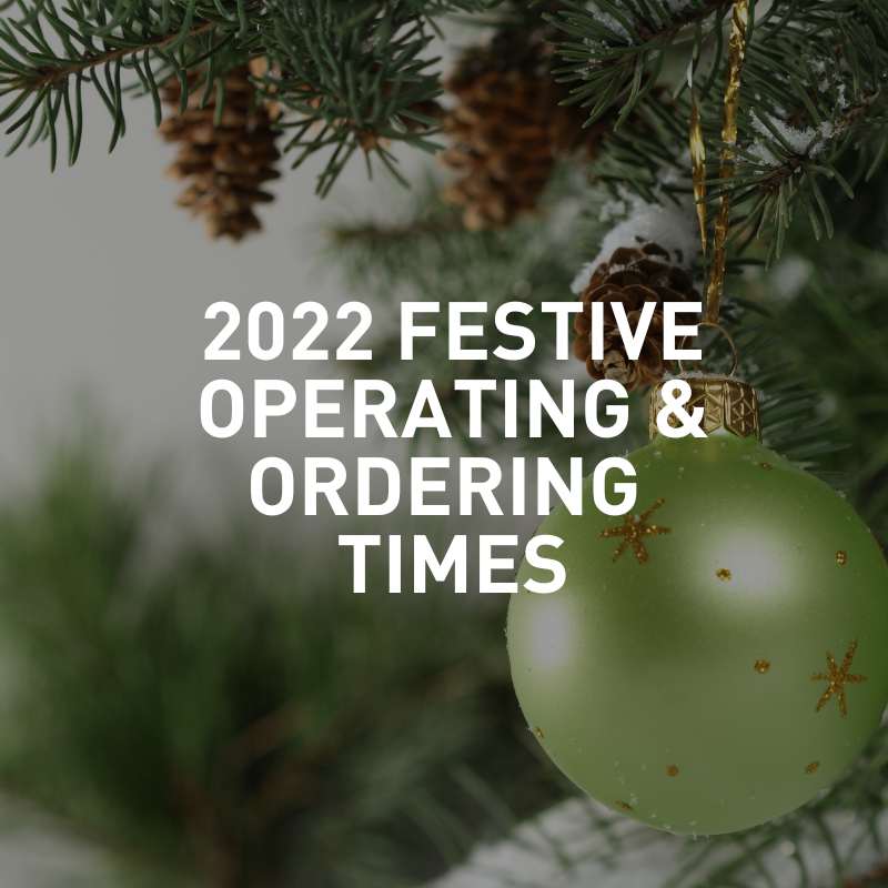 Festive ordering times 2022