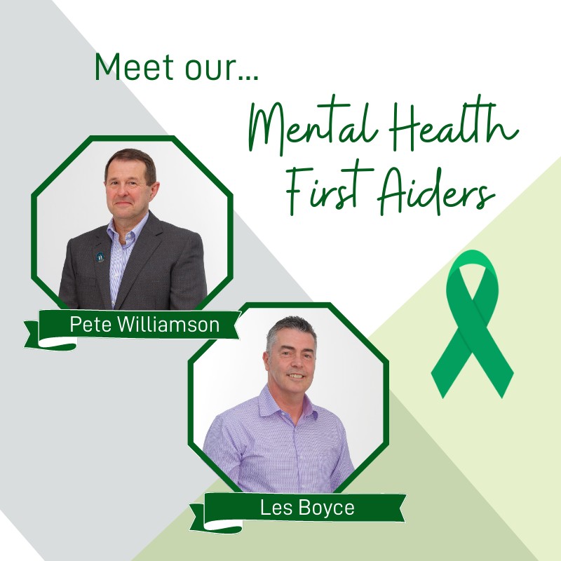 Mental Health first aiders Pete Williamson and Les Boyce