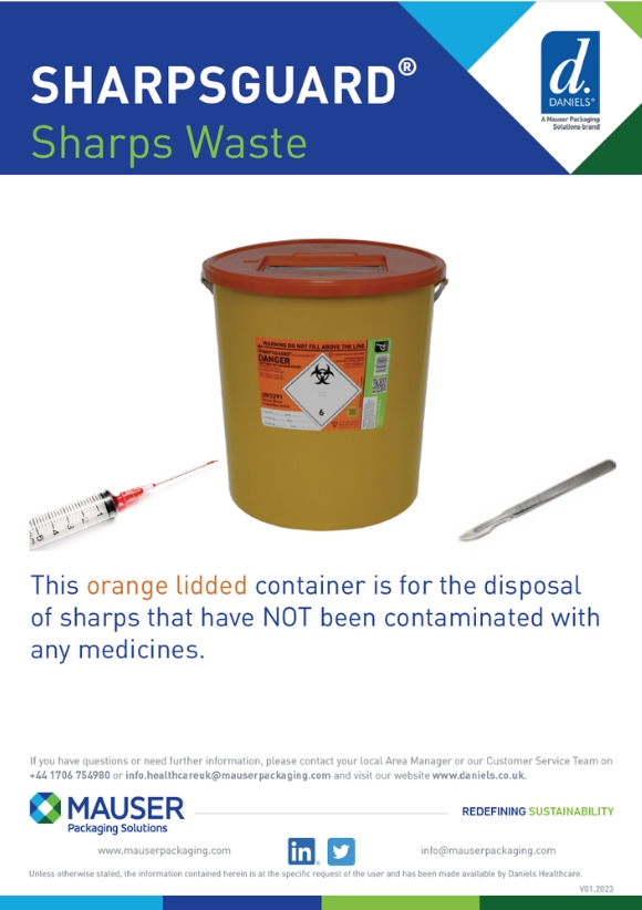 SHARPSGUARD eco orange sharps waste thumbnail