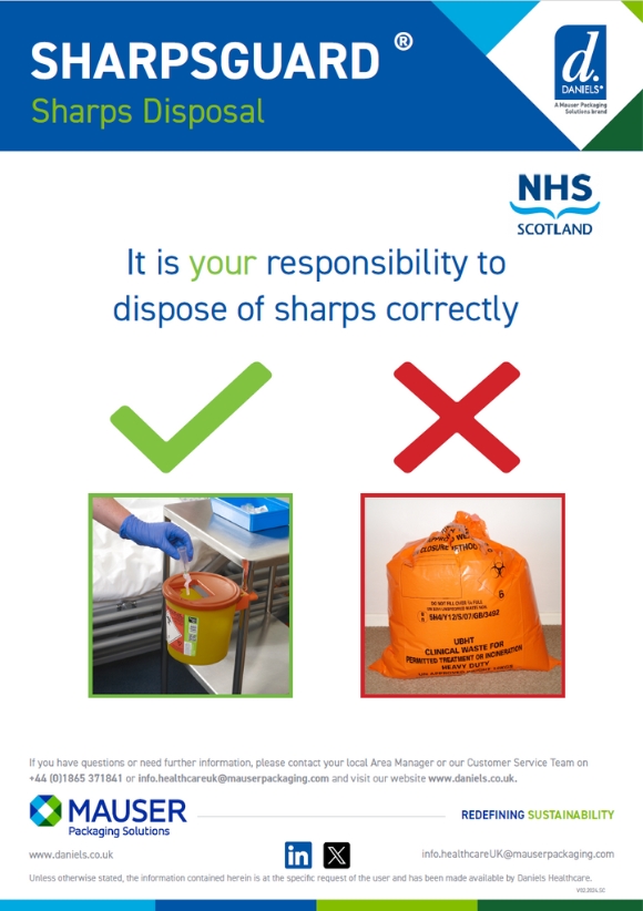 SHARPSGUARD® eco sharps disposal orange Scotland Thumbnail