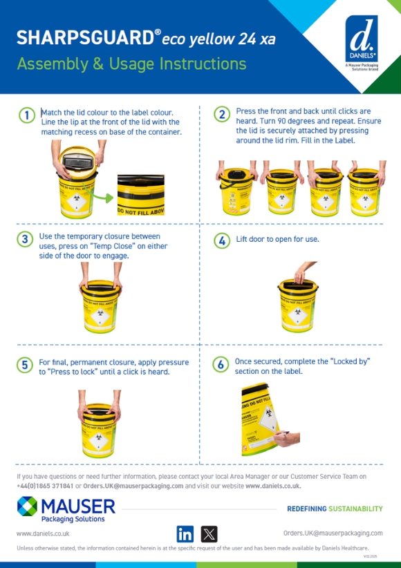 SHARPSGUARD® eco yellow 24 XA assembly thumbnail