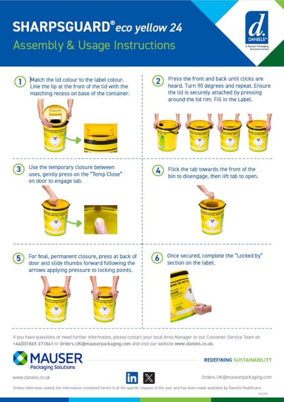 SHARPSGUARD® eco yellow 24 flip assembly thumbnail