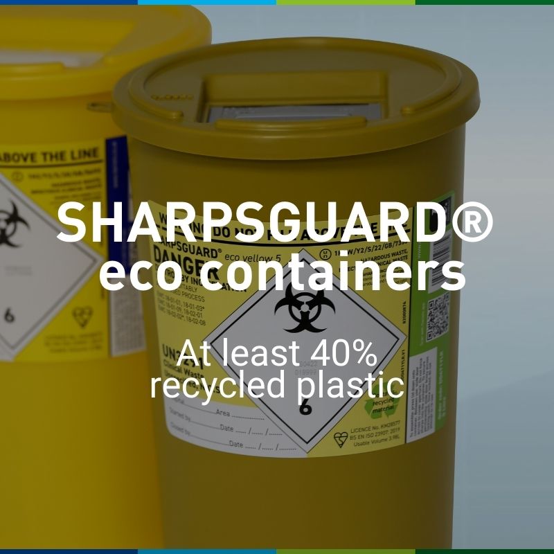 Daniels Sharpsguard Eco Containers (at least 40% recycled plastic)