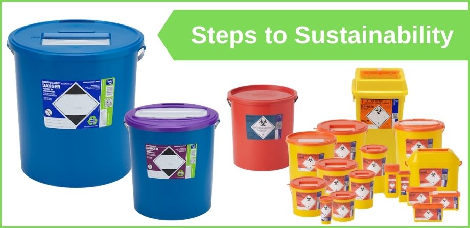 Steps to sustainability Daniels Healthcare. Our range of products have evolved with the sharps containers developed.